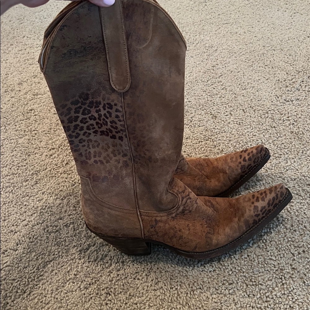 Old Gringo Leopardito Pointed Toe Boots 8